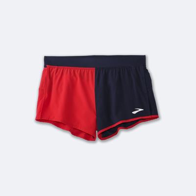 Brooks Sherpa 3" Split Shorts Herr Röda/Marinblå | UYP-018674