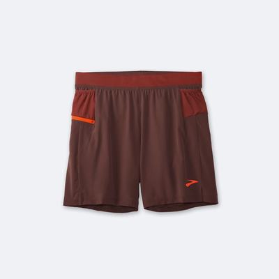 Brooks Sherpa 7" 2-in-1 Shorts Herr Choklad/Koppar | ZJK-026389