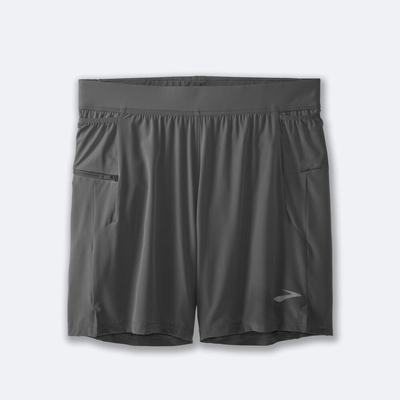 Brooks Sherpa 7" 2-in-1 Shorts Herr Grå | YUK-834920