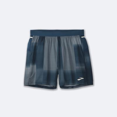 Brooks Sherpa 7" Shorts Herr Indigo | RIY-286715