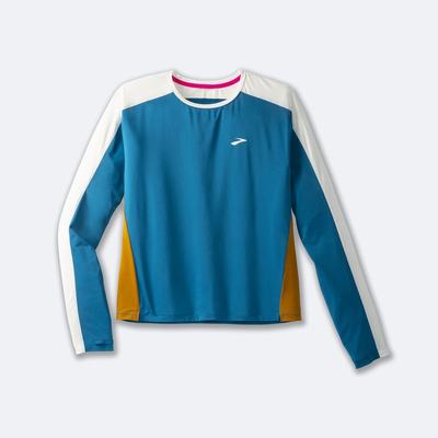 Brooks Sprint Free Long Sleeve 2.0 T-shirt Dam Blå | YWC-812759