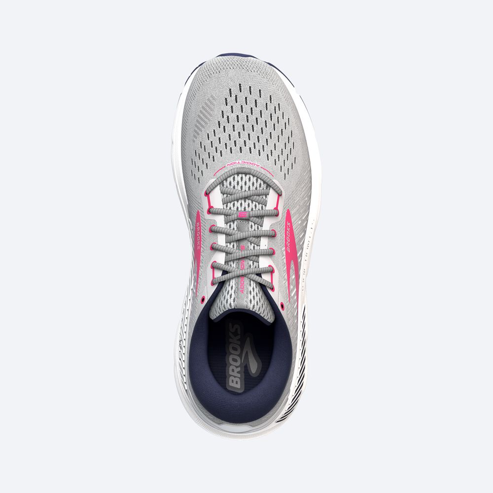 Brooks Addiction GTS 15 Löparskor Dam Grå/Marinblå/Rosa | WIJ-201576