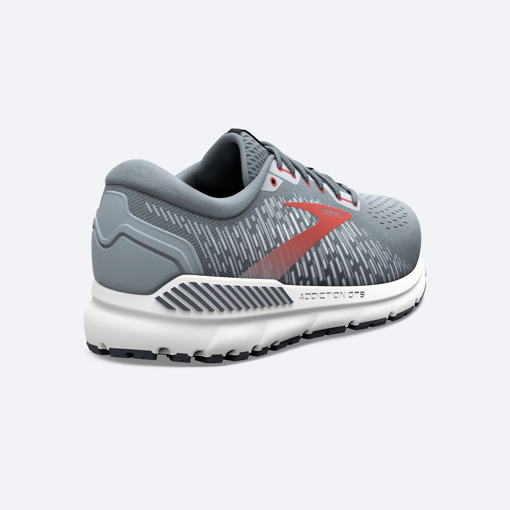 Brooks Addiction GTS 15 Löparskor Herr Grå/Röda | UXL-768523