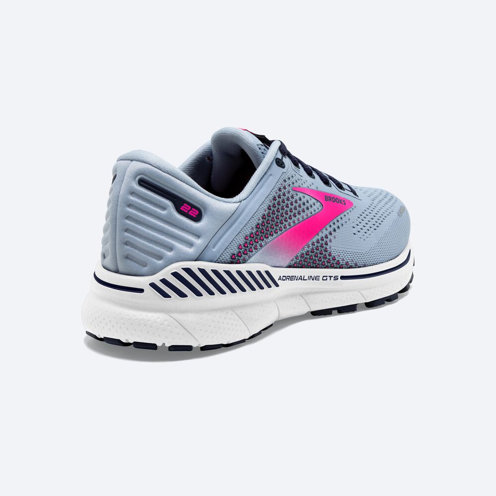 Brooks Adrenaline GTS 22 Löparskor Dam Blå/Marinblå/Rosa | NPJ-790634