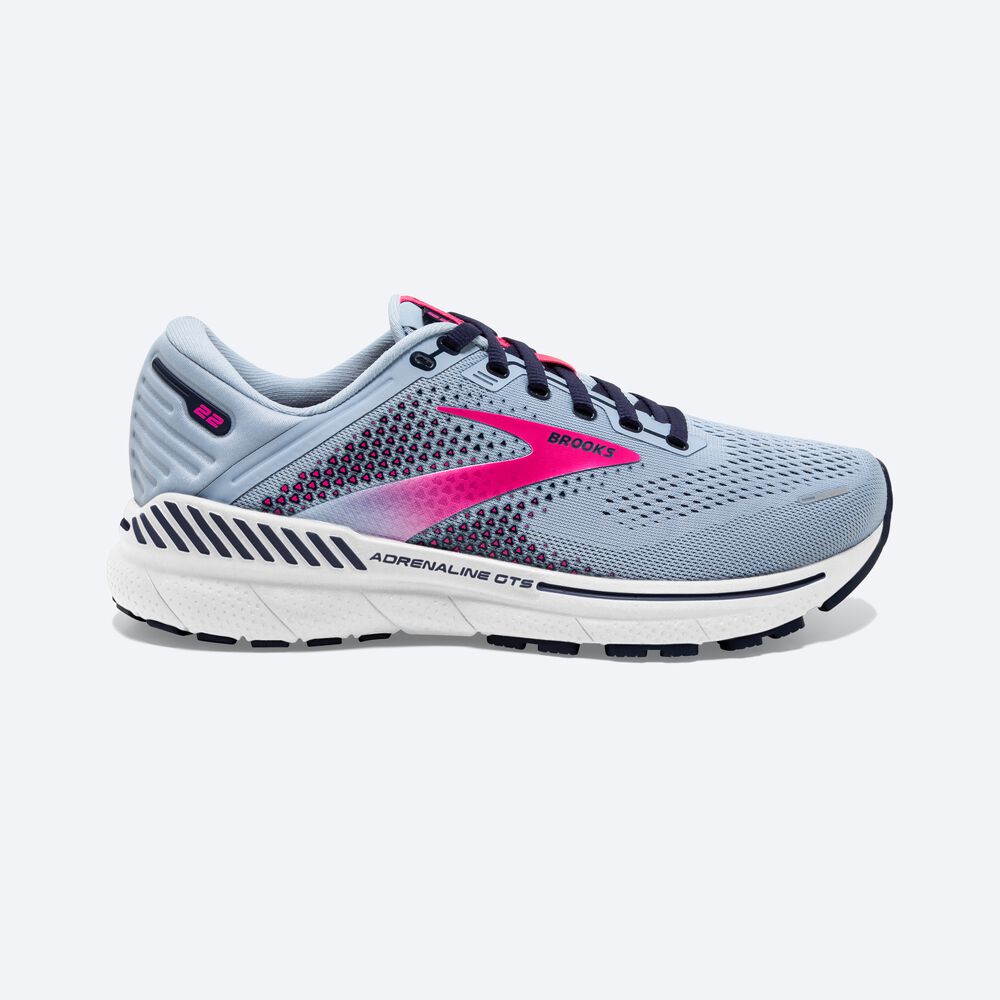 Brooks Adrenaline GTS 22 Löparskor Dam Blå/Marinblå/Rosa | NPJ-790634