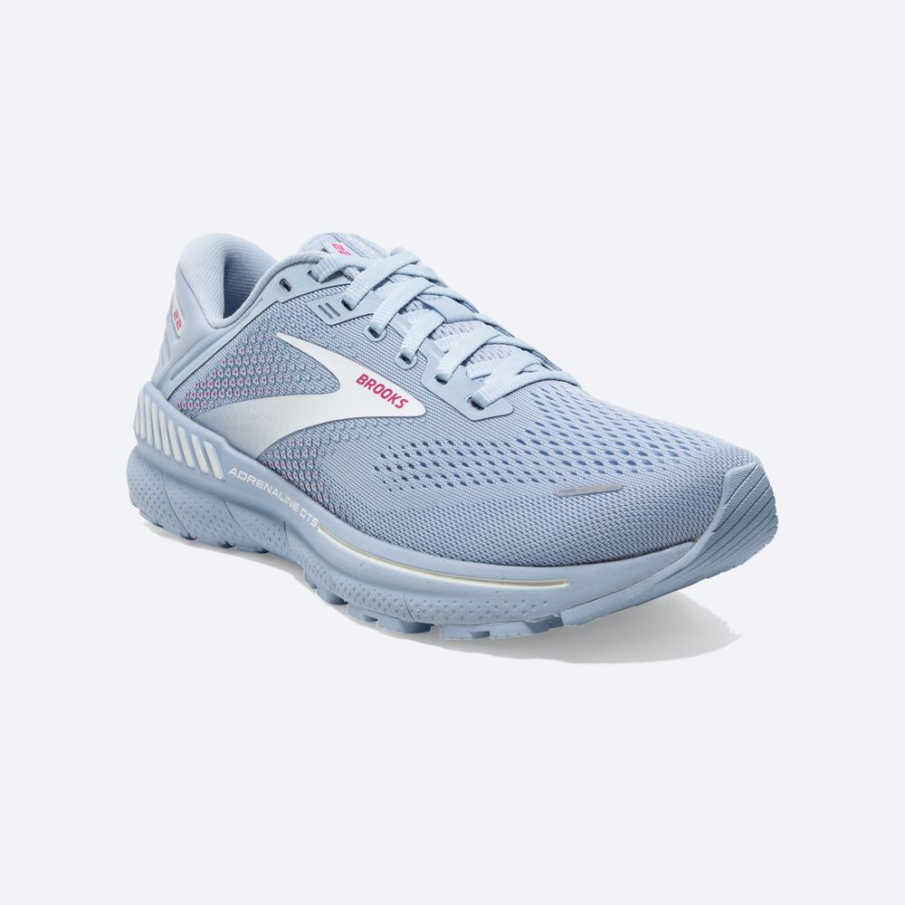 Brooks Adrenaline GTS 22 Löparskor Dam Blå/Vita/Rosa | QKT-834690