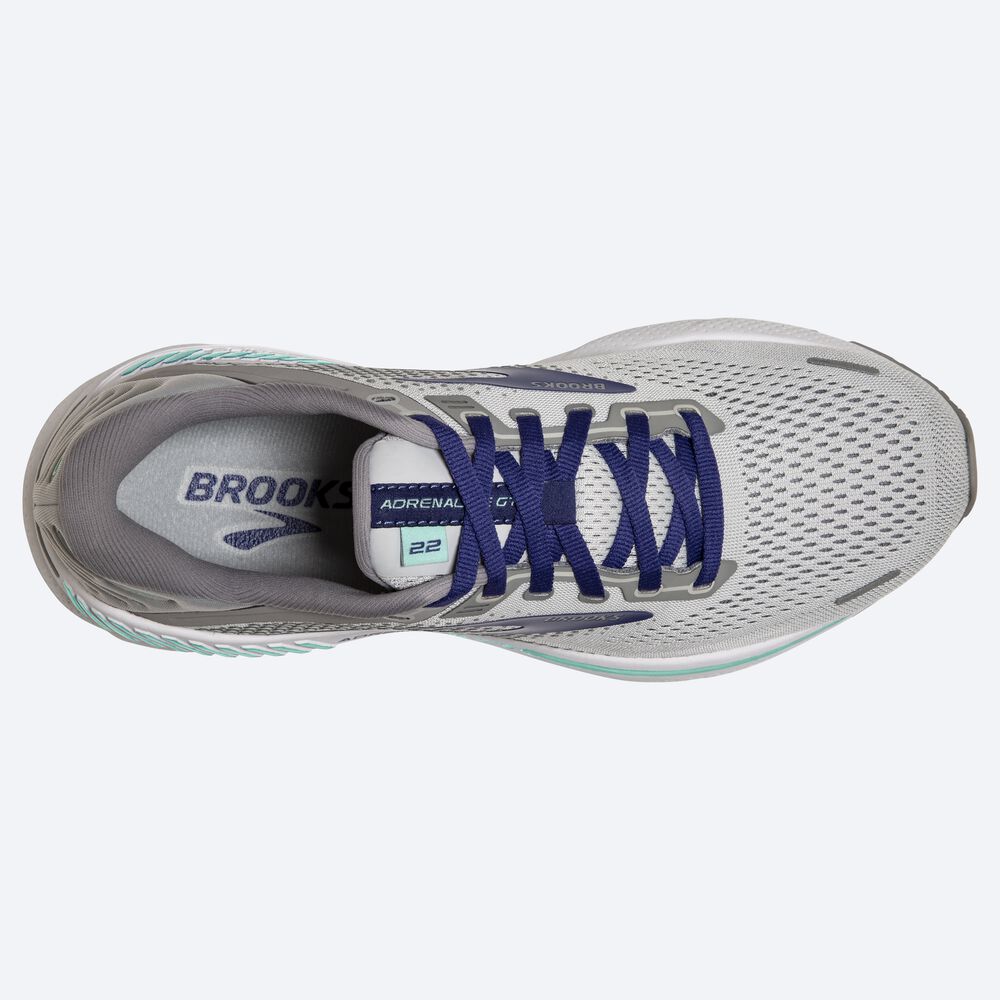 Brooks Adrenaline GTS 22 Löparskor Dam Grå/Blå/Gröna | LSX-863419