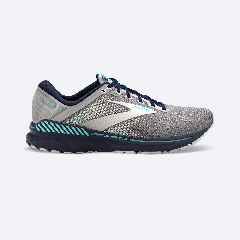 Brooks Adrenaline GTS 22 Löparskor Dam Grå/Marinblå | OWC-492715