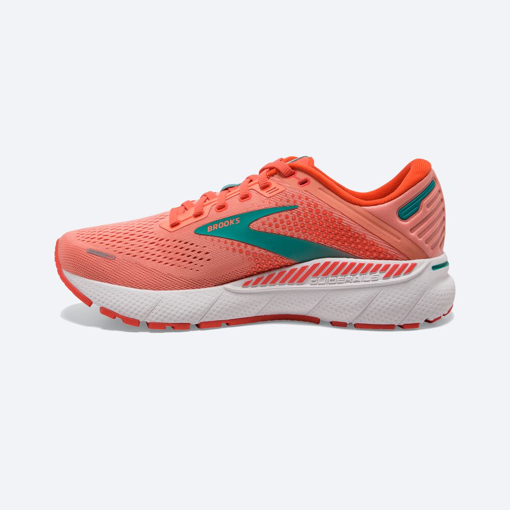 Brooks Adrenaline GTS 22 Löparskor Dam Korall/Vita | ETD-487135