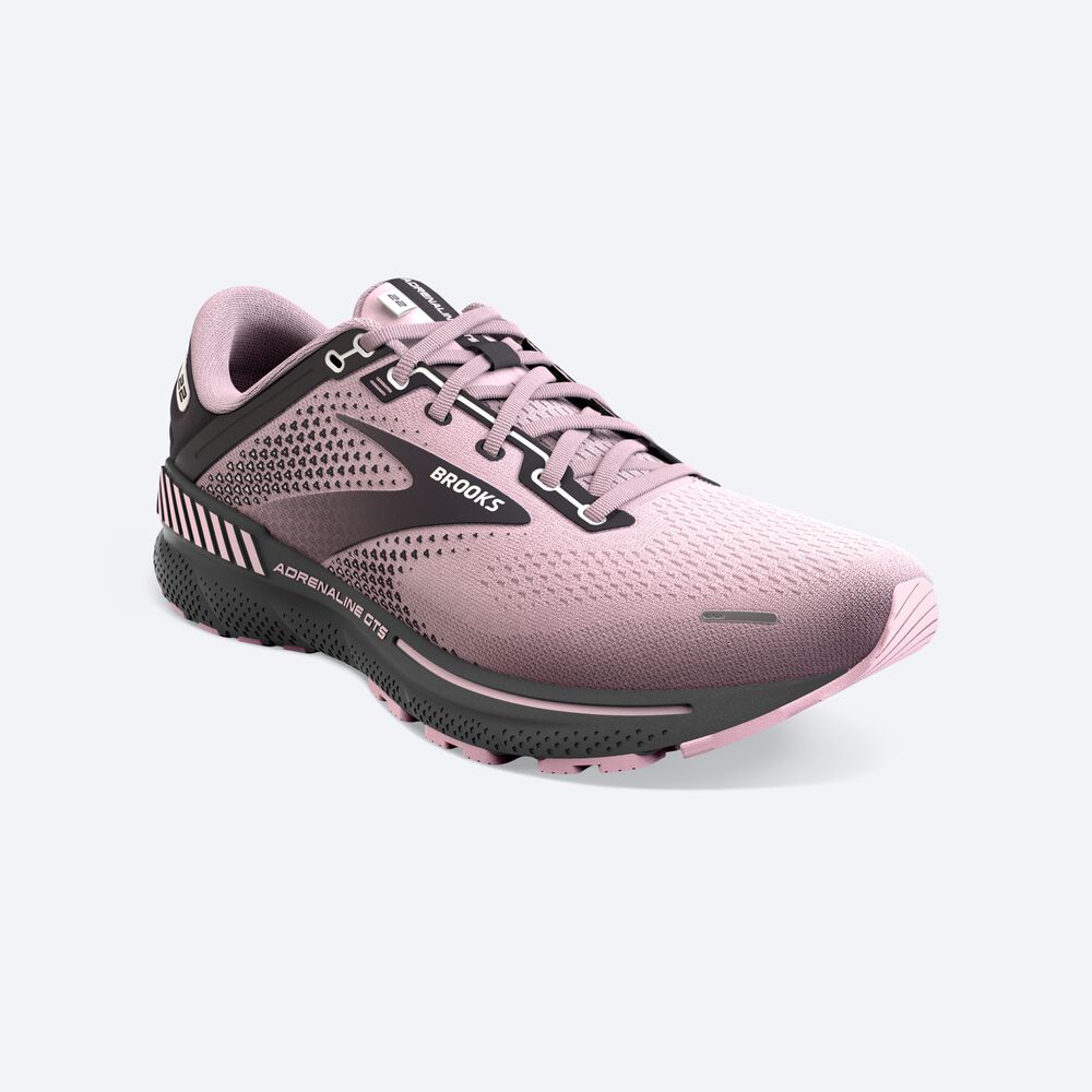 Brooks Adrenaline GTS 22 Löparskor Dam Rosa/Svarta | FSH-657289