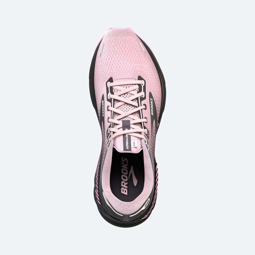 Brooks Adrenaline GTS 22 Löparskor Dam Rosa/Svarta | FSH-657289