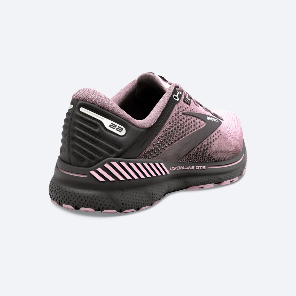 Brooks Adrenaline GTS 22 Löparskor Dam Rosa/Svarta | FSH-657289