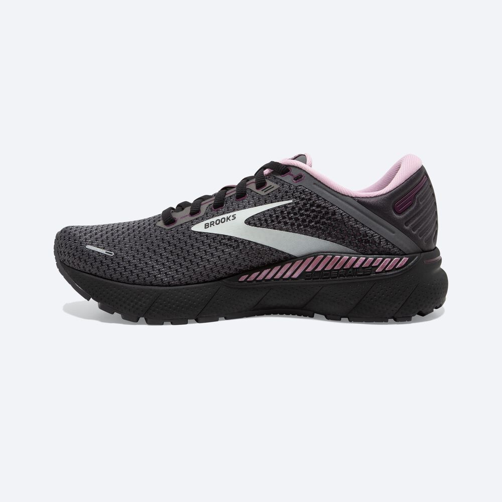 Brooks Adrenaline GTS 22 Löparskor Dam Svarta/LjusGröna | DEH-287614