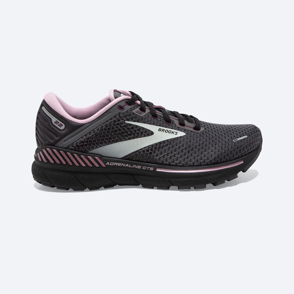 Brooks Adrenaline GTS 22 Löparskor Dam Svarta/Metal | KWG-431289