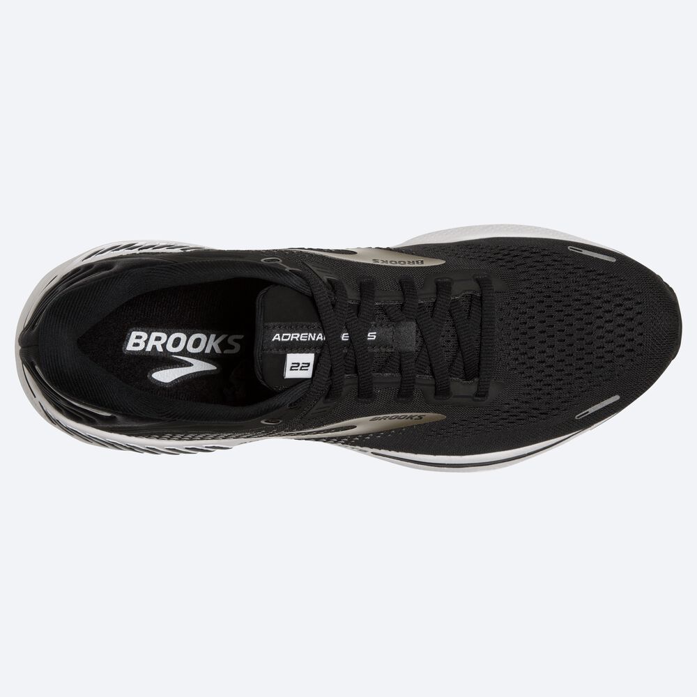 Brooks Adrenaline GTS 22 Löparskor Dam Svarta/Silver/MörkGrå | NES-796285