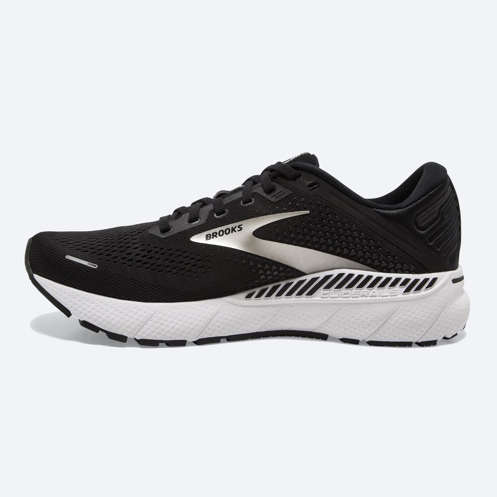 Brooks Adrenaline GTS 22 Löparskor Dam Svarta/Silver/MörkGrå | NES-796285