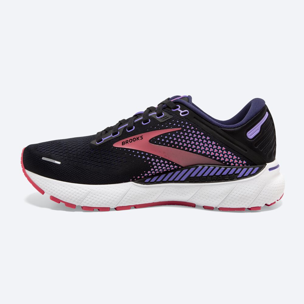 Brooks Adrenaline GTS 22 Löparskor Dam Svarta/Lila/Korall | RXO-706182