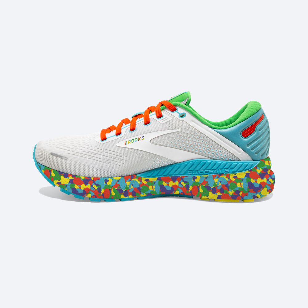 Brooks Adrenaline GTS 22 Löparskor Dam Vita/Röda/Gröna | SGX-295107