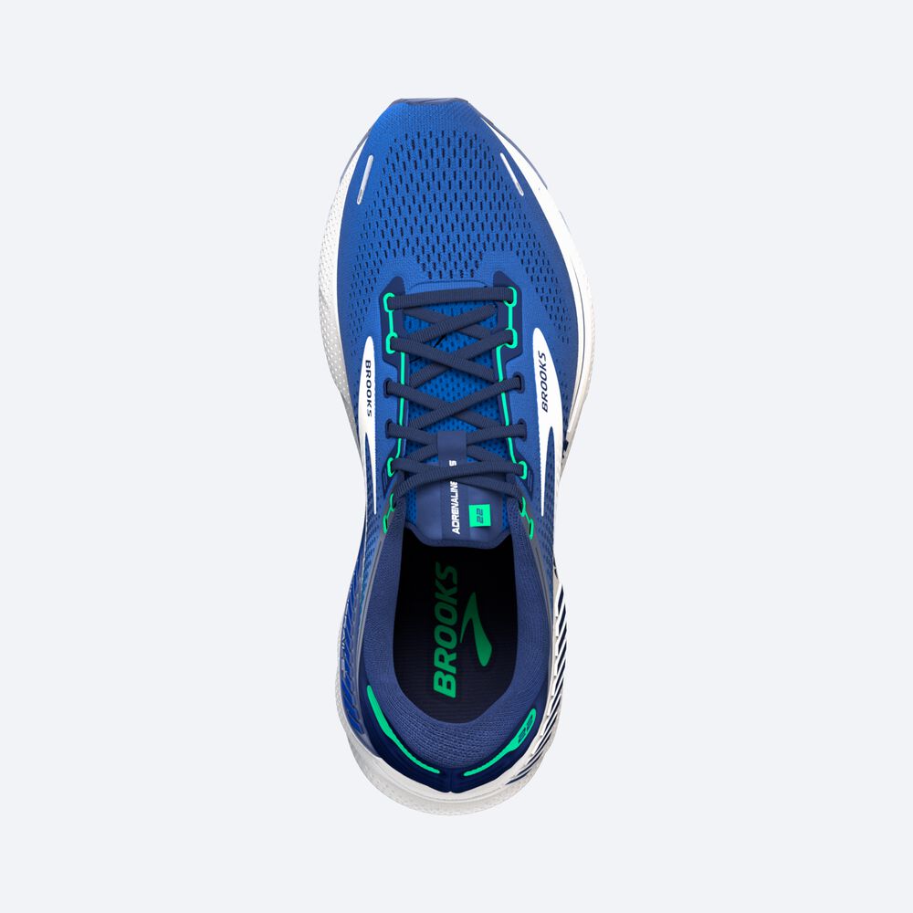 Brooks Adrenaline GTS 22 Löparskor Herr Blå/Gröna | CVE-598620