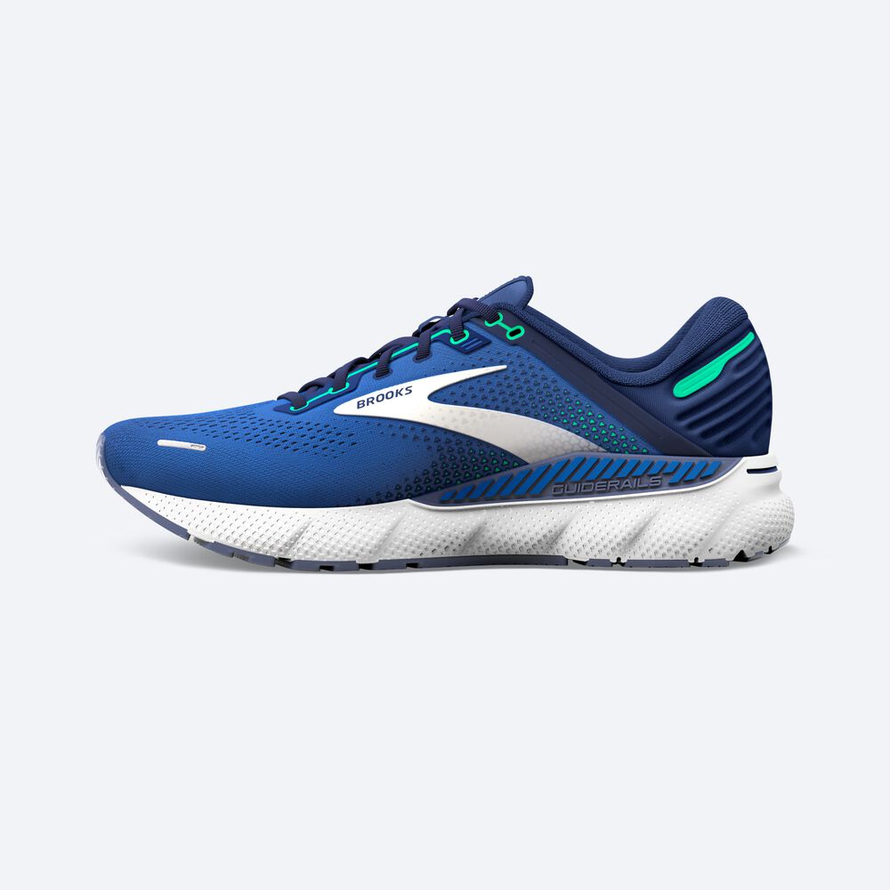 Brooks Adrenaline GTS 22 Löparskor Herr Blå/Gröna | CVE-598620