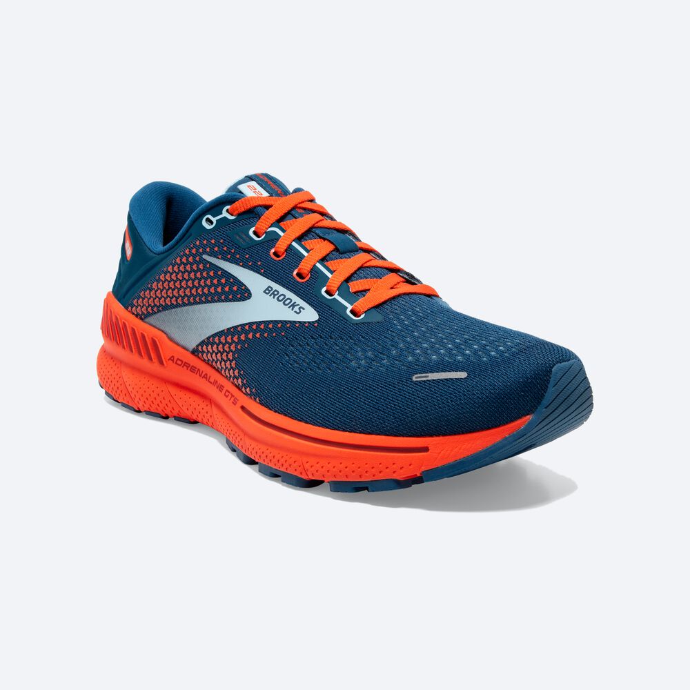 Brooks Adrenaline GTS 22 Löparskor Herr Blå/LjusBlå/Orange | DVZ-912780