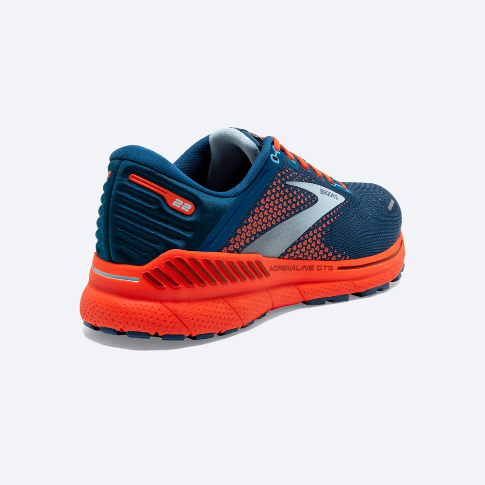 Brooks Adrenaline GTS 22 Löparskor Herr Blå/LjusBlå/Orange | DVZ-912780