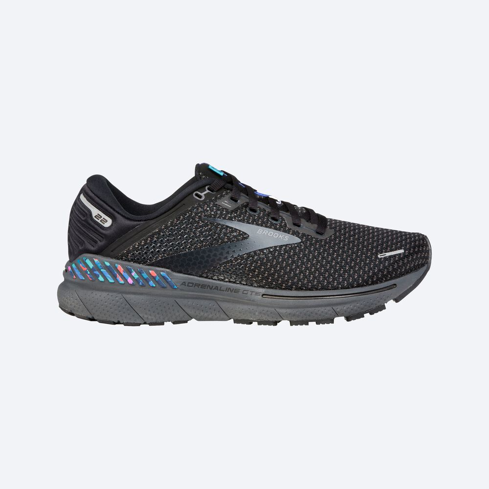 Brooks Adrenaline GTS 22 Löparskor Herr Svarta/Blå | FNQ-925367