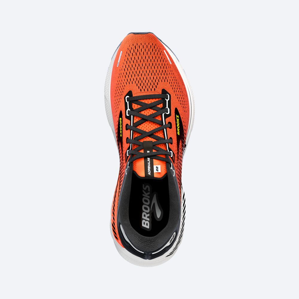 Brooks Adrenaline GTS 22 Löparskor Herr Orange/Svarta/Vita | GAD-157042