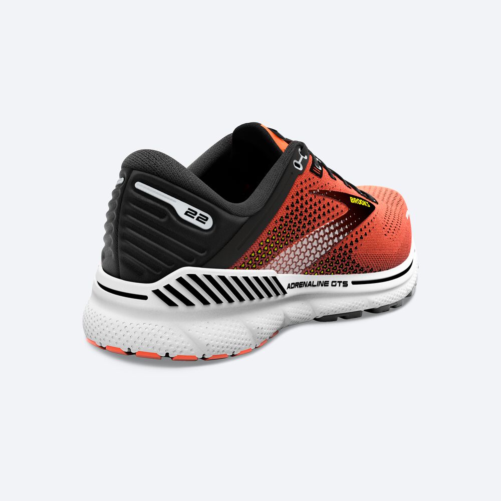 Brooks Adrenaline GTS 22 Löparskor Herr Orange/Svarta/Vita | GAD-157042