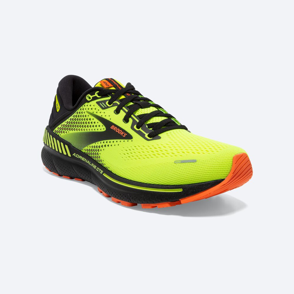 Brooks Adrenaline GTS 22 Löparskor Herr Gula/Svarta | IRC-461325