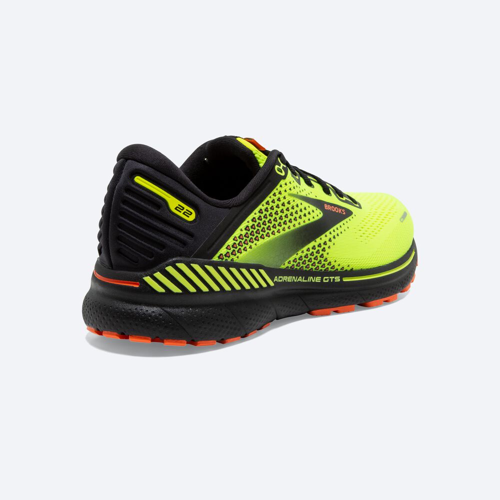 Brooks Adrenaline GTS 22 Löparskor Herr Gula/Svarta | IRC-461325