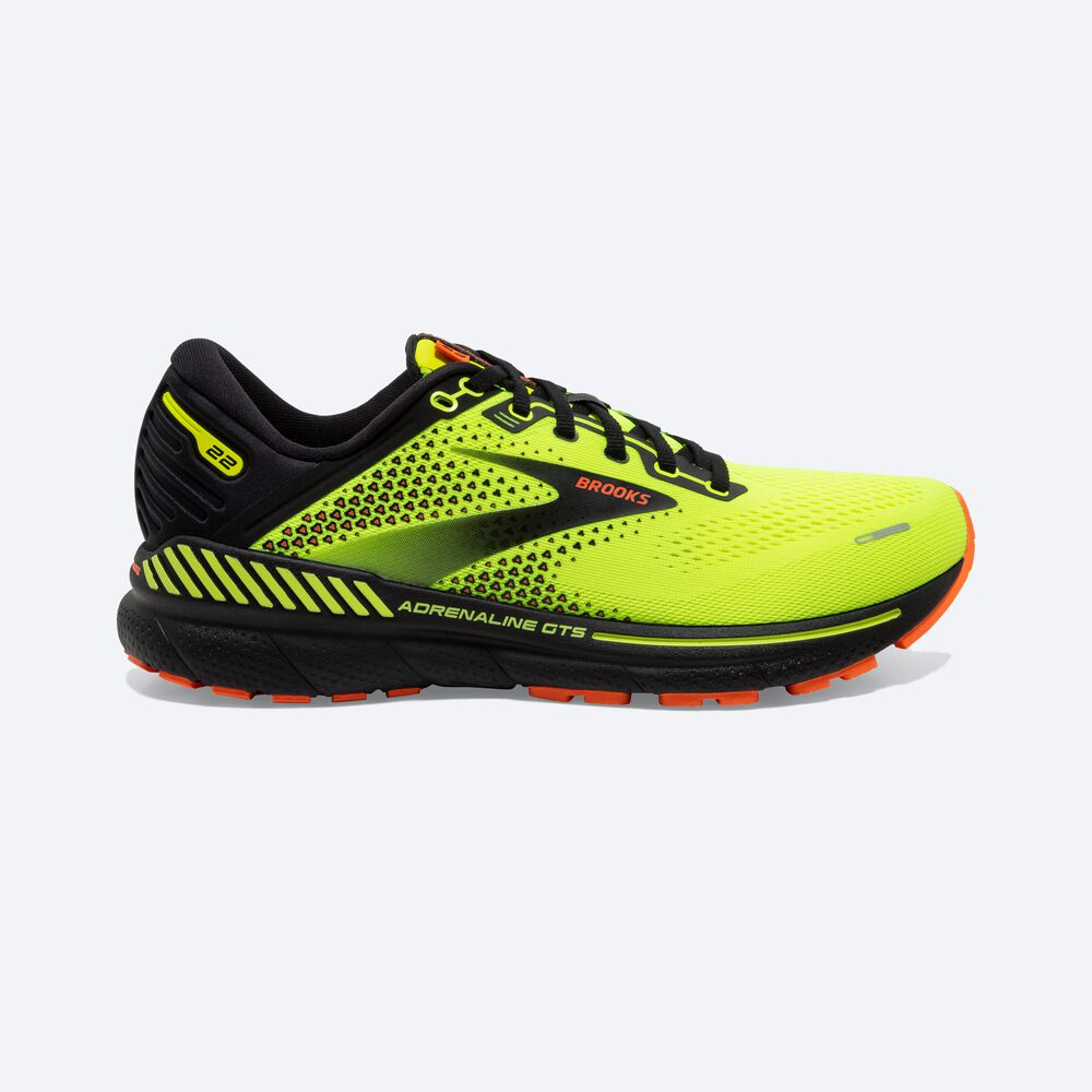 Brooks Adrenaline GTS 22 Löparskor Herr Gula/Svarta | IRC-461325