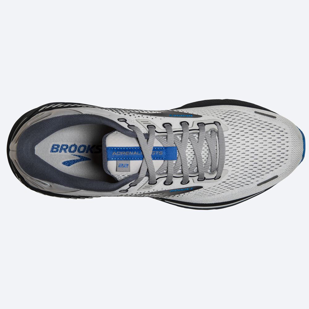 Brooks Adrenaline GTS 22 Löparskor Herr Grå/Blå | KBJ-634857