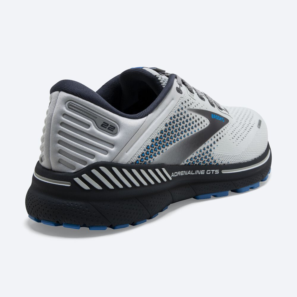 Brooks Adrenaline GTS 22 Löparskor Herr Grå/Blå | KBJ-634857