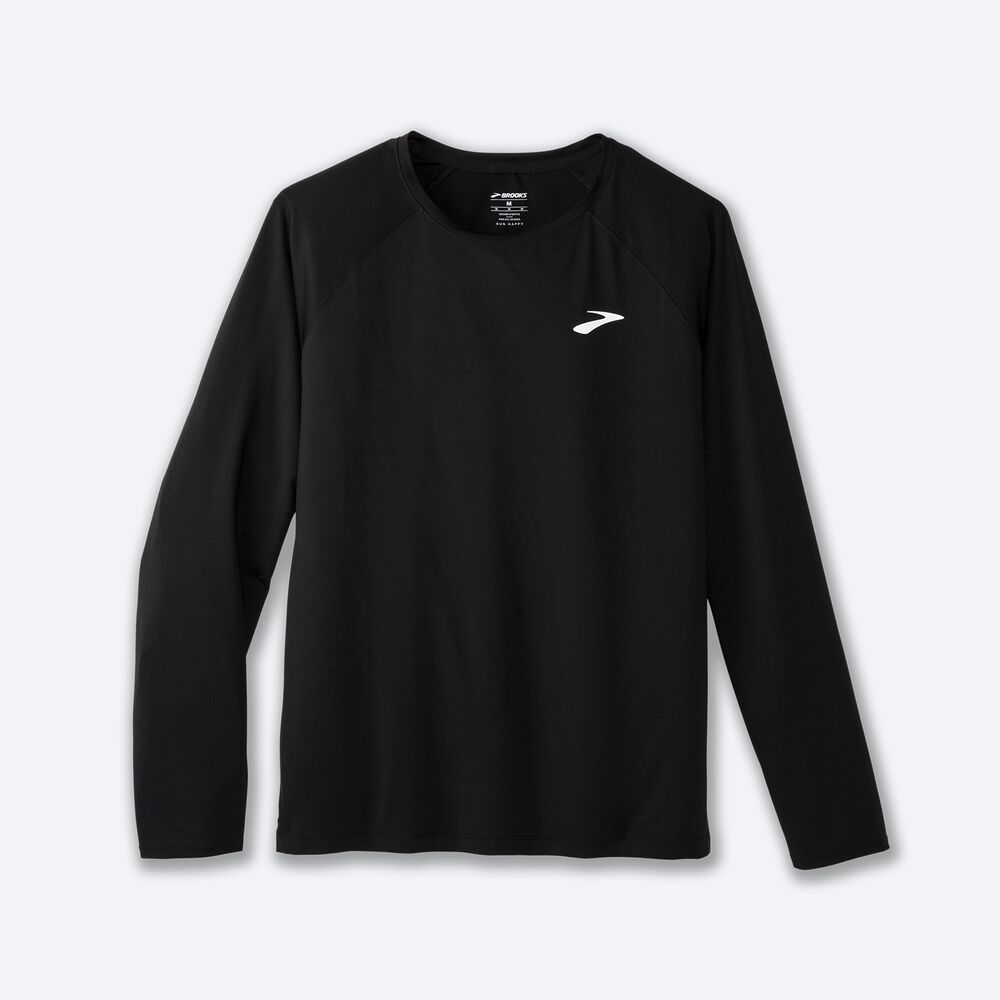 Brooks Atmosphere Long Sleeve 2.0 T-shirt Herr Svarta | UIZ-715460