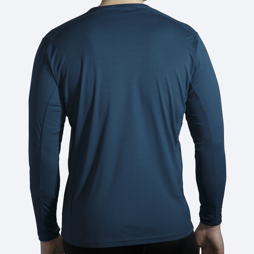 Brooks Atmosphere Long Sleeve T-shirt Herr Indigo | FSQ-146082