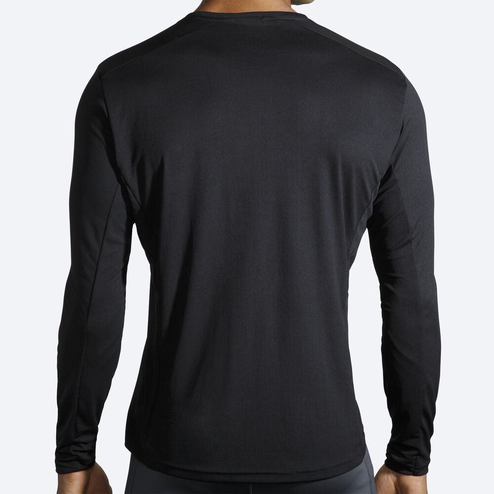 Brooks Atmosphere Long Sleeve T-shirt Herr Svarta | HQN-753140