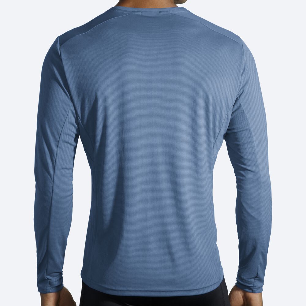 Brooks Atmosphere Long Sleeve T-shirt Herr Blå | MTD-913086