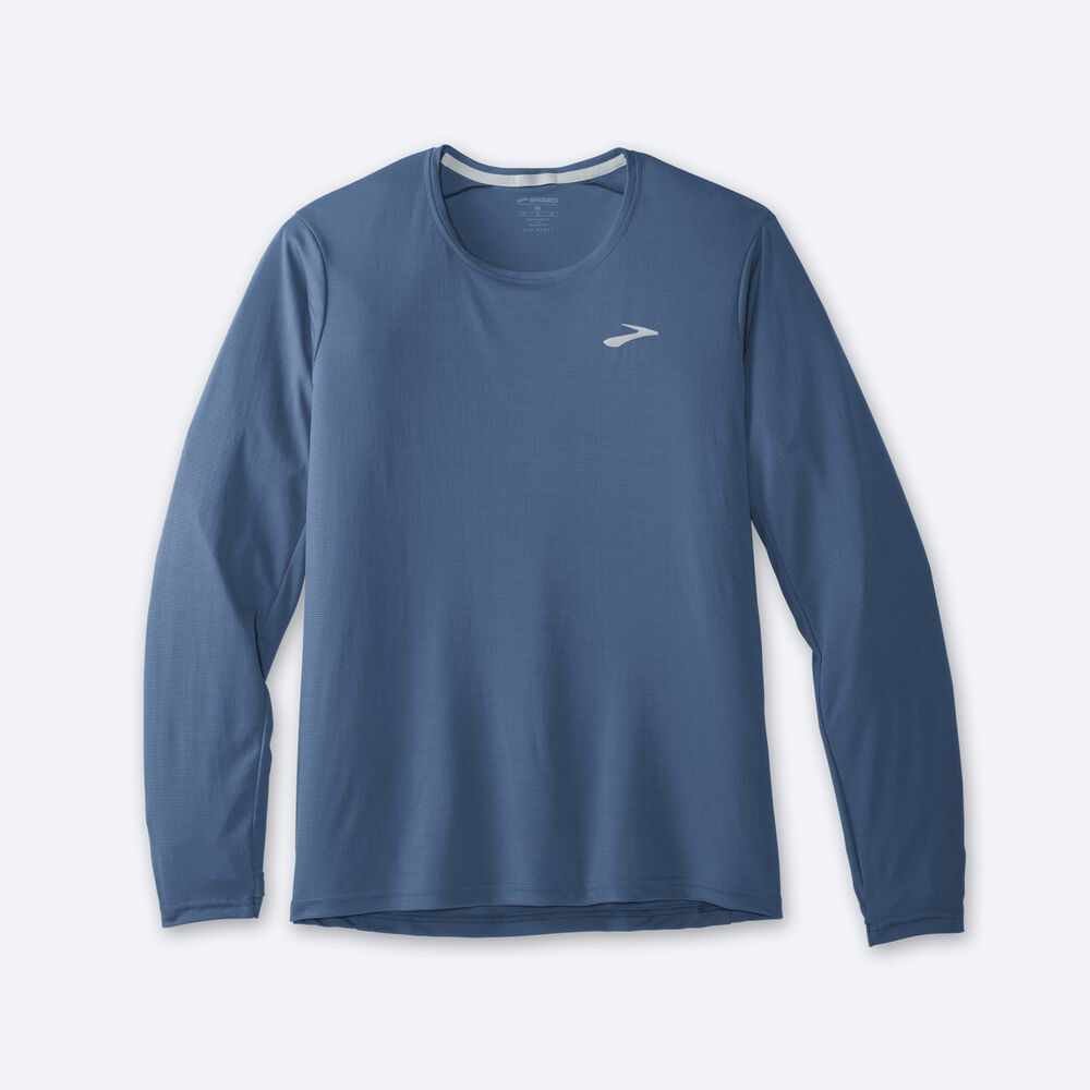 Brooks Atmosphere Long Sleeve T-shirt Herr Blå | MTD-913086