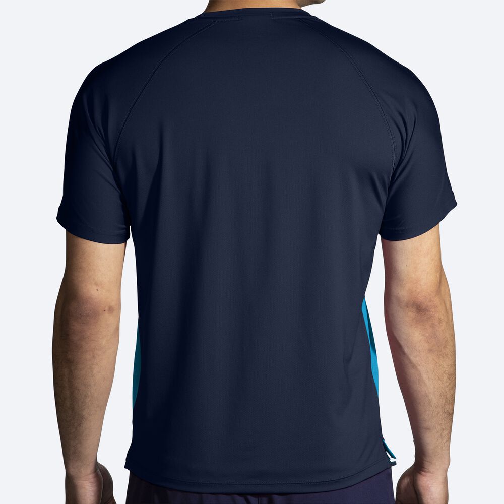 Brooks Atmosphere Short Sleeve 2.0 T-shirt Herr Blå/Marinblå | CDB-265971