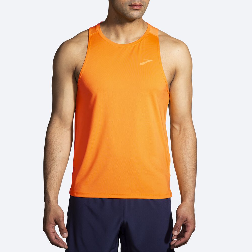 Brooks Atmosphere Singlet 2.0 Linnen Herr Guld/Orange | AJW-091573