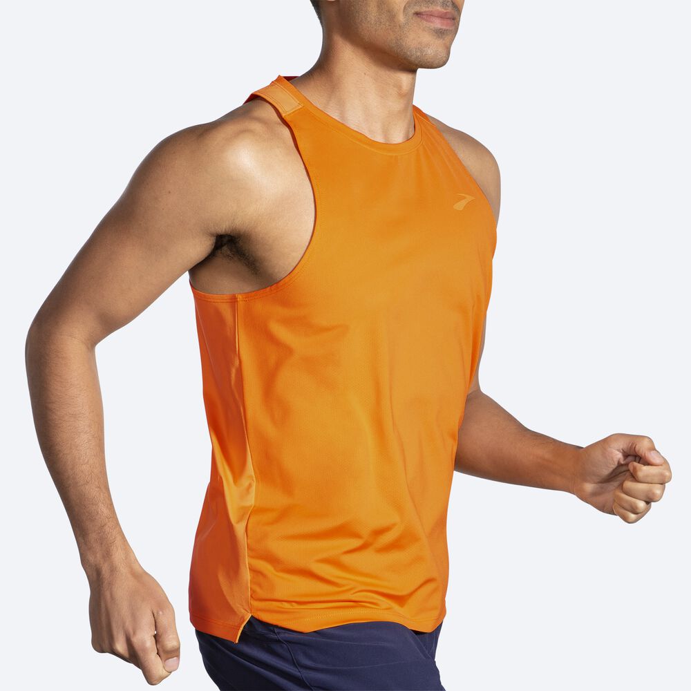 Brooks Atmosphere Singlet 2.0 Linnen Herr Guld/Orange | AJW-091573