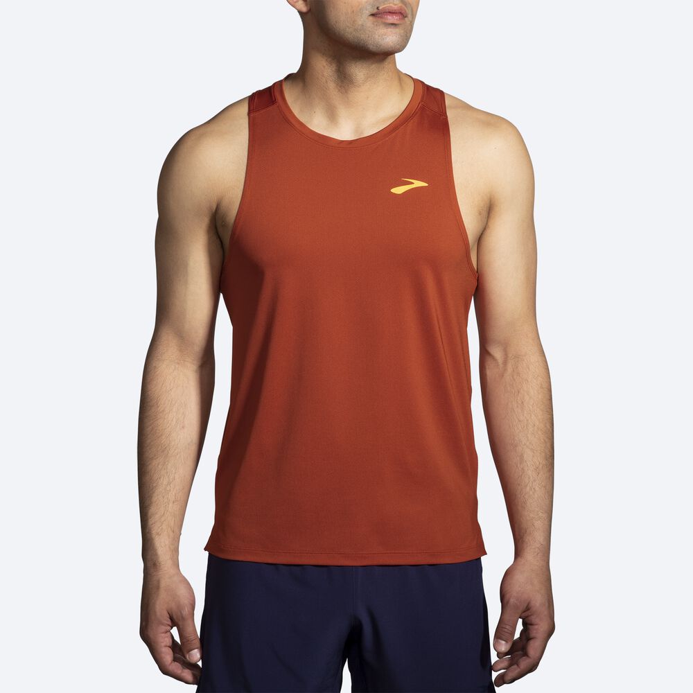 Brooks Atmosphere Singlet 2.0 Linnen Herr Röda | HBD-901386