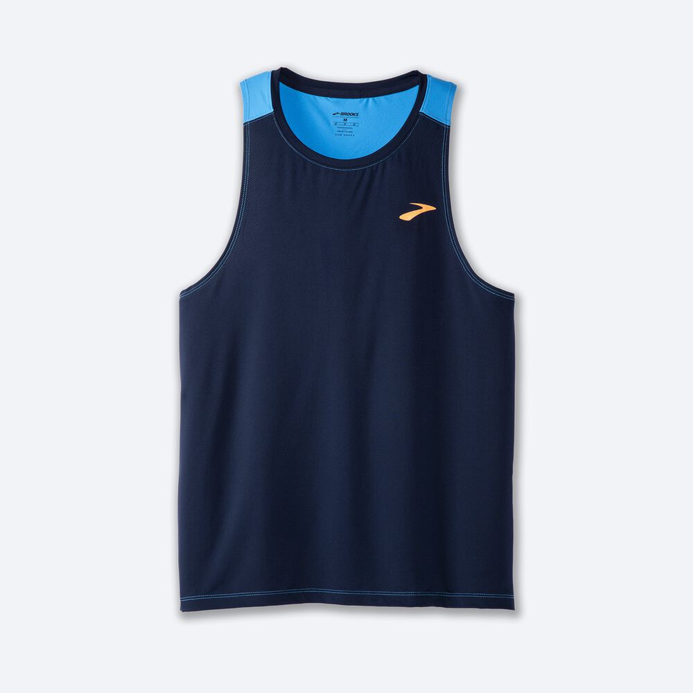 Brooks Atmosphere Singlet 2.0 Linnen Herr Marinblå | NKV-297418