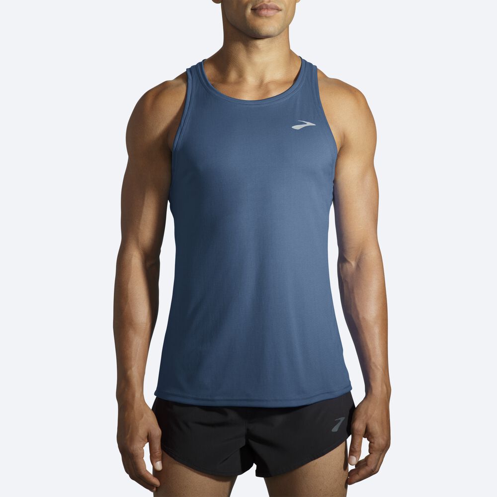 Brooks Atmosphere Singlet Linnen Herr Blå | LUJ-945630