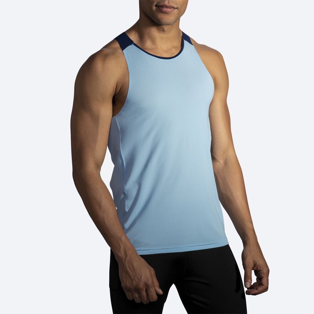 Brooks Atmosphere Singlet Linnen Herr Marinblå | OTS-523086