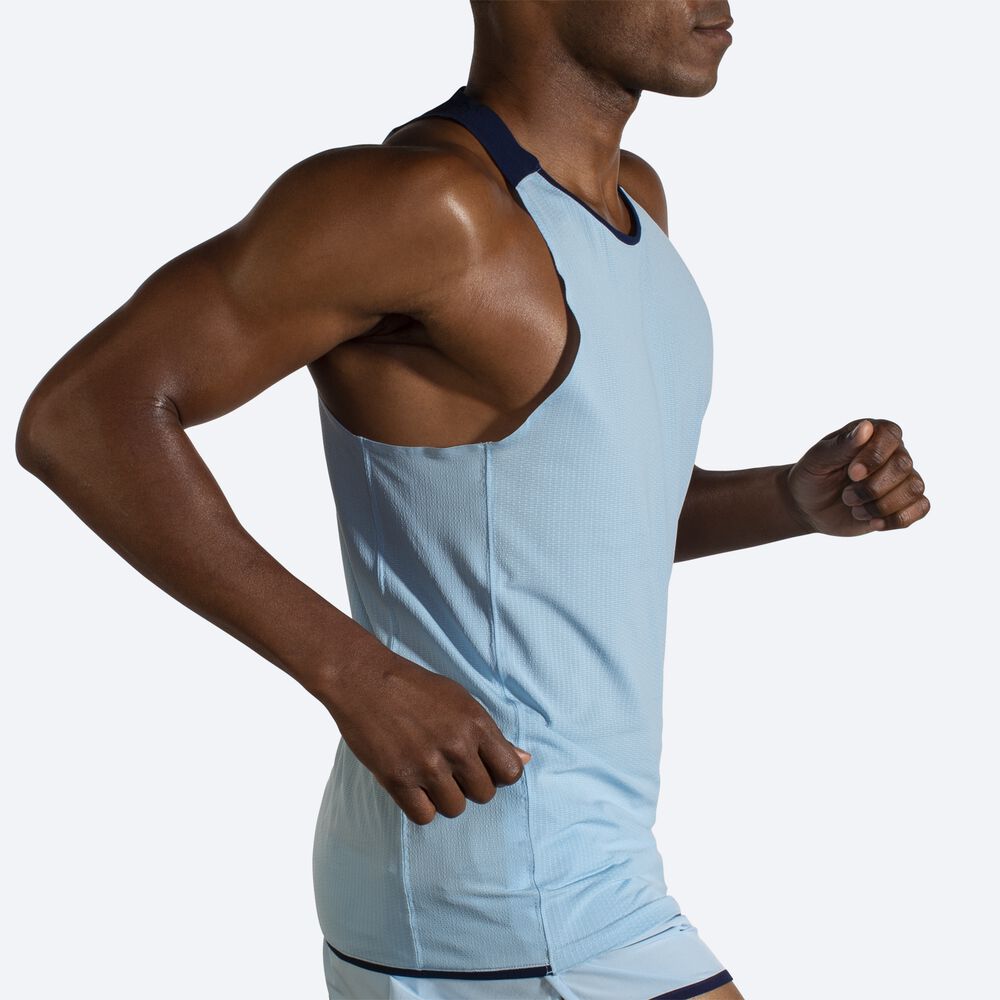 Brooks Atmosphere Singlet Linnen Herr Marinblå | OTS-523086