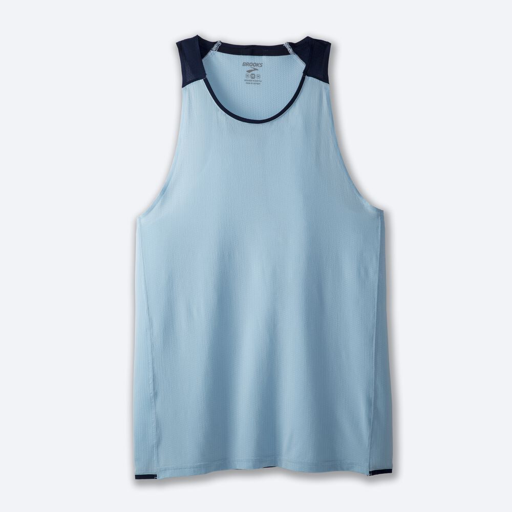 Brooks Atmosphere Singlet Linnen Herr Marinblå | OTS-523086