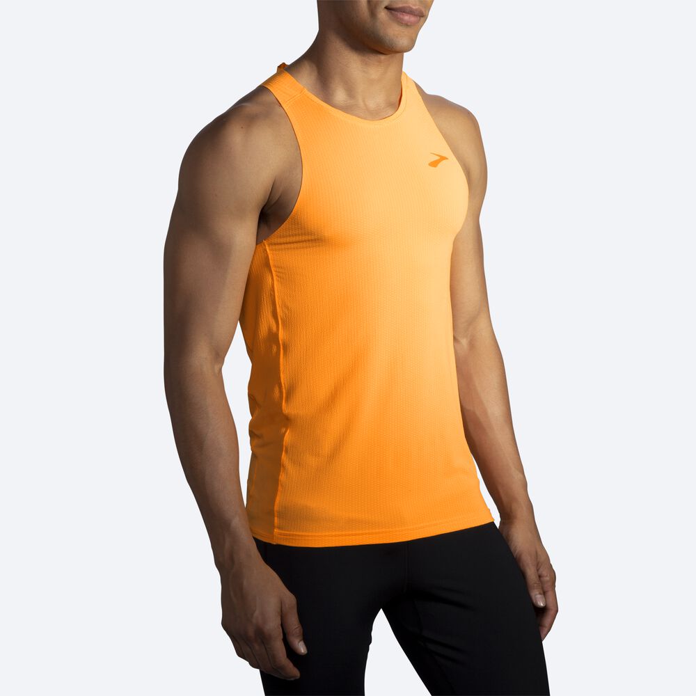 Brooks Atmosphere Singlet Linnen Herr Orange | THY-125970