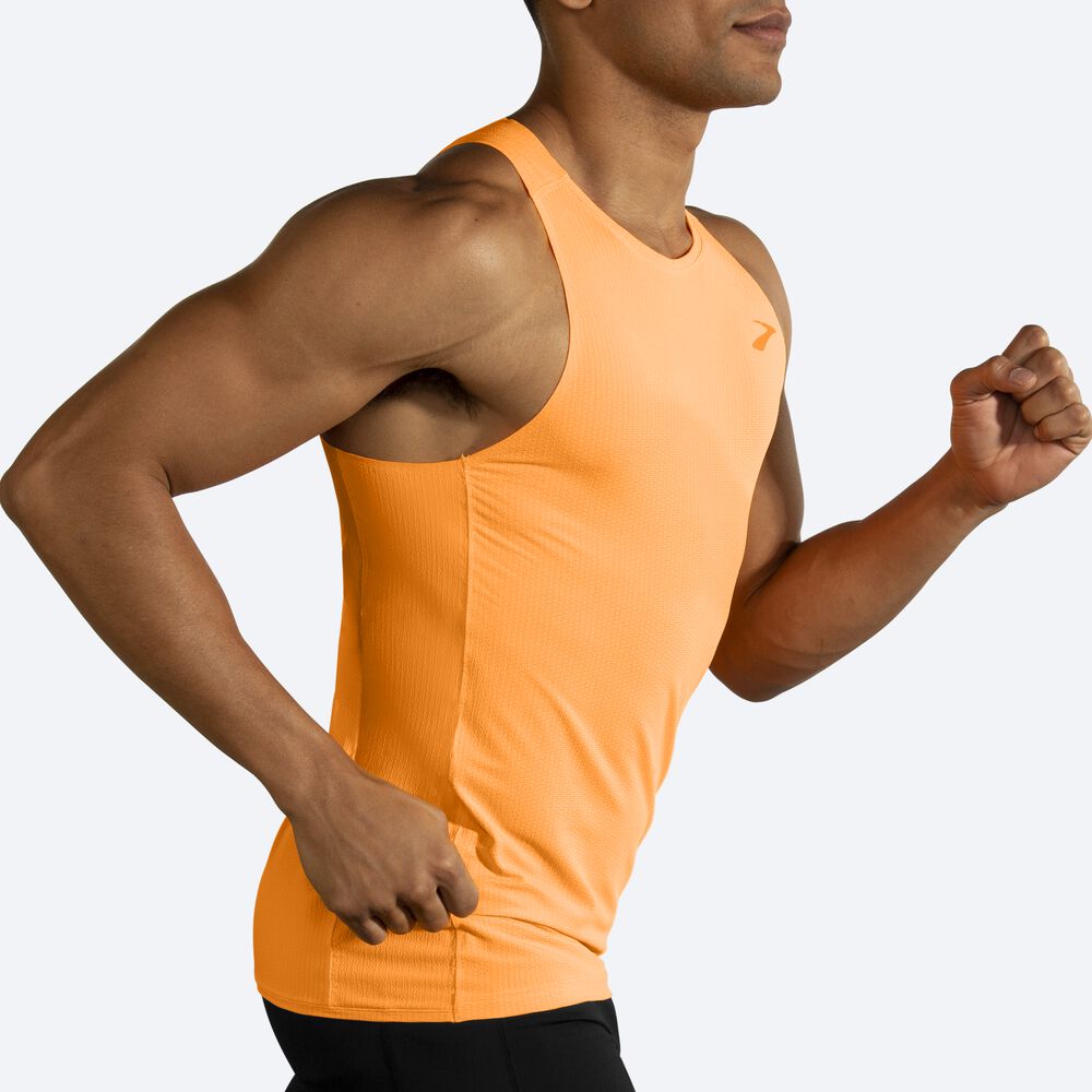 Brooks Atmosphere Singlet Linnen Herr Orange | THY-125970